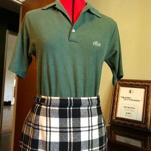 Vintage 70s Lacoste Polo Tee Forest Green